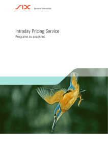 Intraday Pricing Service - SIX Financial Information