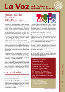 México, invitado de honor del Salón del Libro Las actividades