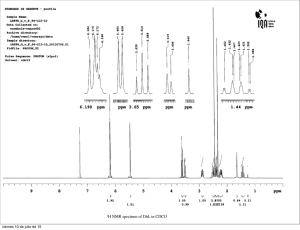 1H NMR spectrum of DhL in CDCl3
