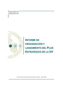informe de organización y lanzamiento del plan estratégico de la
