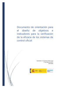 Documento de orientación para el diseño de objetivos e indicadores