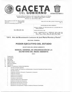 Manual General de Organización de la Secretaría del Medio Ambiente