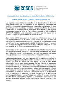 Declaración de la Coordinadora de Centrales Sindicales del Cono