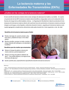 La lactancia materna y las Enfermedades No Transmisibles (ENTs)