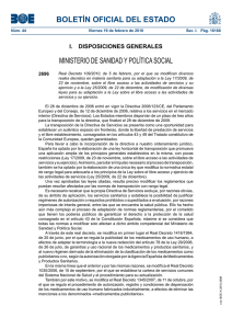 Real Decreto 109/2010, de 5 de febrero