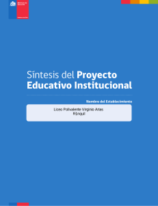 Síntesis del Proyecto Educativo Institucional