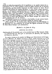 D. Felix Marıa Calleja." (Se continuara.) Madrid 21 de Jıtnio de 1815