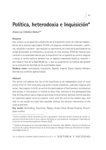 Política, heterodoxia e Inquisición*