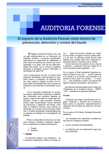 Auditoria Forense : Técnica de prevención, detección y control del