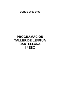 programación taller de lengua castellana 1º eso