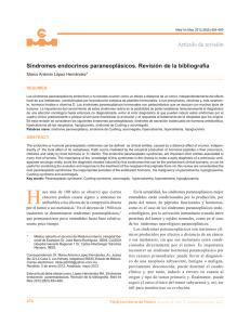 Síndromes endocrinos paraneoplásicos. Revisión