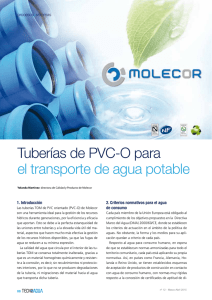 Tuberías de PVC-O para el transporte de agua potable