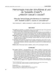 Hemorragia macular simultánea al uso de Tadalafilo (Cialis®)