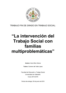 “La intervención del Trabajo Social con familias multiproblemáticas”