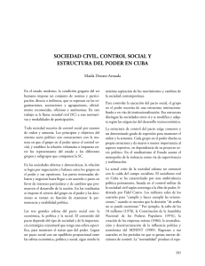 sociedad civil, control social y estructura del poder en cuba