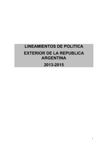 Lineamientos de política exterior de la República Argentina 2013