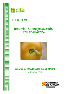 BIBLIOTECA BOLETÍN DE INFORMACIÓN BIBLIOGRÁFICA