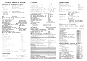 Tarjeta de referencia ANSI C