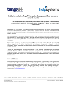 HelpSystems adquiere Tango/04 Computing Group para satisfacer