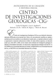 CENTRO DE INVESTIGACIONES GEOLóGICAS -CIG-