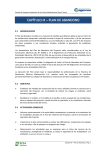 CAPITULO IX Plan de Abandono - Ministerio de Energía y Minas