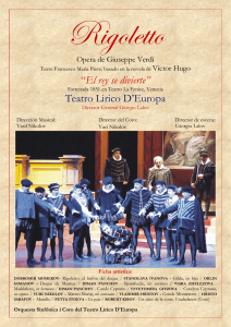 “El rey se divierte” Teatro Lirico D`Europa