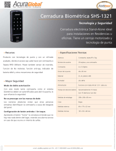 Cerradura Biométrica SHS-1321