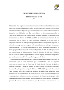 MINISTERIO DE HACIENDA DECRETO LEY N° 910
