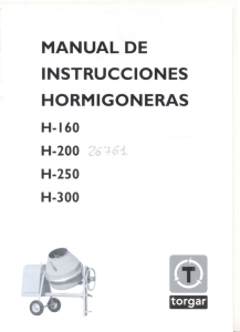 MANUAL DE INSTRUCCIONES HORMIGONERAS