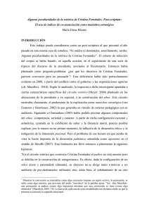 2011: “Algunas peculiaridades de la retórica de Cristina Fernández