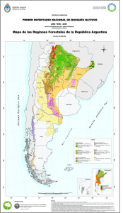 Mapa de Regiones Forestales de Argentina