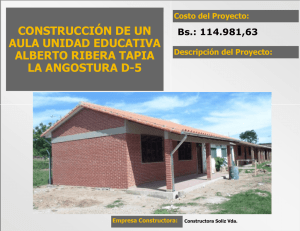 construcción de un aula unidad educativa alberto ribera