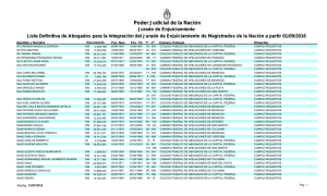 Lista abogados Letras S-U - Poder Judicial de la Nación