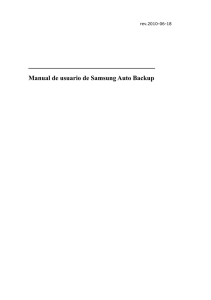 Manual de usuario de Samsung Auto Backup