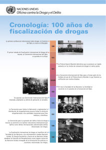 Cronología: 100 años de fiscalización de drogas