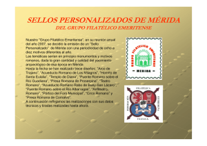 sellos personalizados de mérida del grupo filatélico emeritense