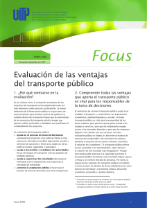 Evaluación de las ventajas del transporte público