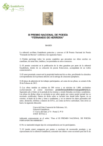 BASES III PREMIO NACIONAL DE POESIA FERNANDO DE