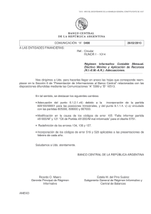 “a” 5400. 26/02/2013. - del Banco Central de la República Argentina