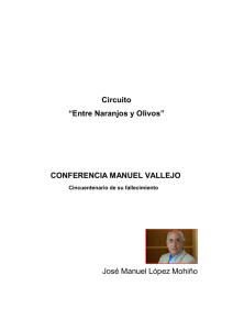 CONFERENCIA MANUEL VALLEJO José Manuel