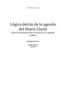 Lógica detrás de la agenda del Diario Clarín