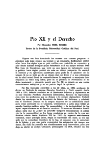 Pío XII y el Derecho - Revistas PUCP