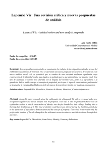 Lepenski Vir: Una revisión crítica y nuevas propuestas de análisis