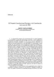 El Tratado Constitucional Europeo o la Constitución non nata de 2004