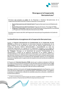 Nicaragua en la Cooperación Iberoamericana1