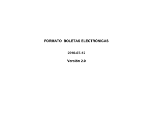 Descripción del formato de Boletas Electrónicas