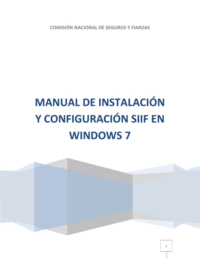 manual de instalación y configuración siif en windows 7