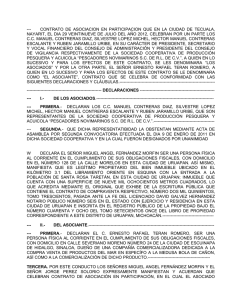 contrato de asociacion en participacion que en la ciudad de tecuala