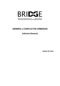 Género y conflictos armados - Bridge