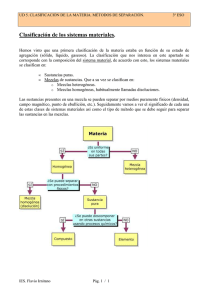 UD4. LA MATERIA CLASIFICACION Y METODOS DE SEPARACION